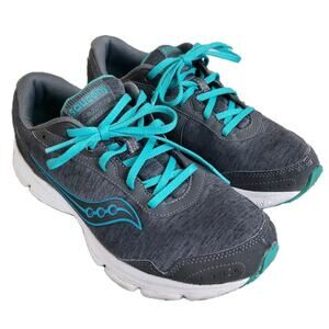 Saucony Womens Sapphire S15220-10 Road‎ Running Shoes Sz 8 Gray Turqouise Hiking